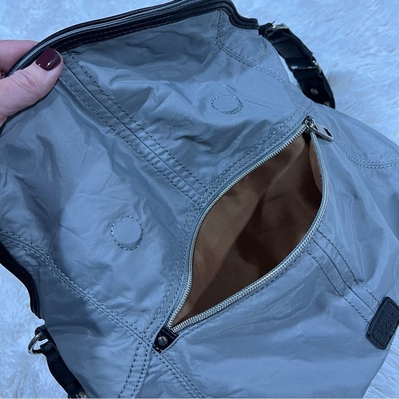 The Sak Gray Nylon Fold Over Crossbody Embroidered Strap - Picture 14 of 16